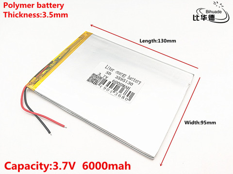 Good Qulity large capacity 3.7V 3595130 6000 mah each tablet universal rechargeable lithium batteries ► Photo 1/4