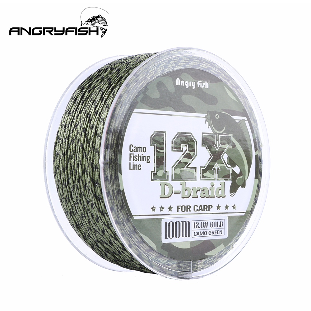 Angryfish Carp Fishing Line 12 Strands Weave D-braid 100 Meters Camo Braided  PE Fish Line - Price history & Review, AliExpress Seller - Angryfish  Official Store