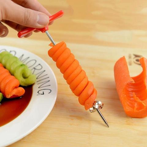  1 Pcs Vegetable Fruit Slicer Manual Spiral Screw