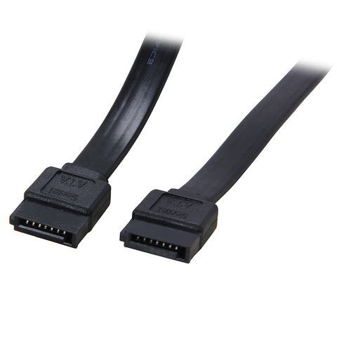 18 inches 6Gb/s SATA3 Serial ATA DATA cable for PC Computer Laptop SATA 3.0 SATAIII 6Gbps HDD Hard Drive Disk/ SSD - Black ► Photo 1/2