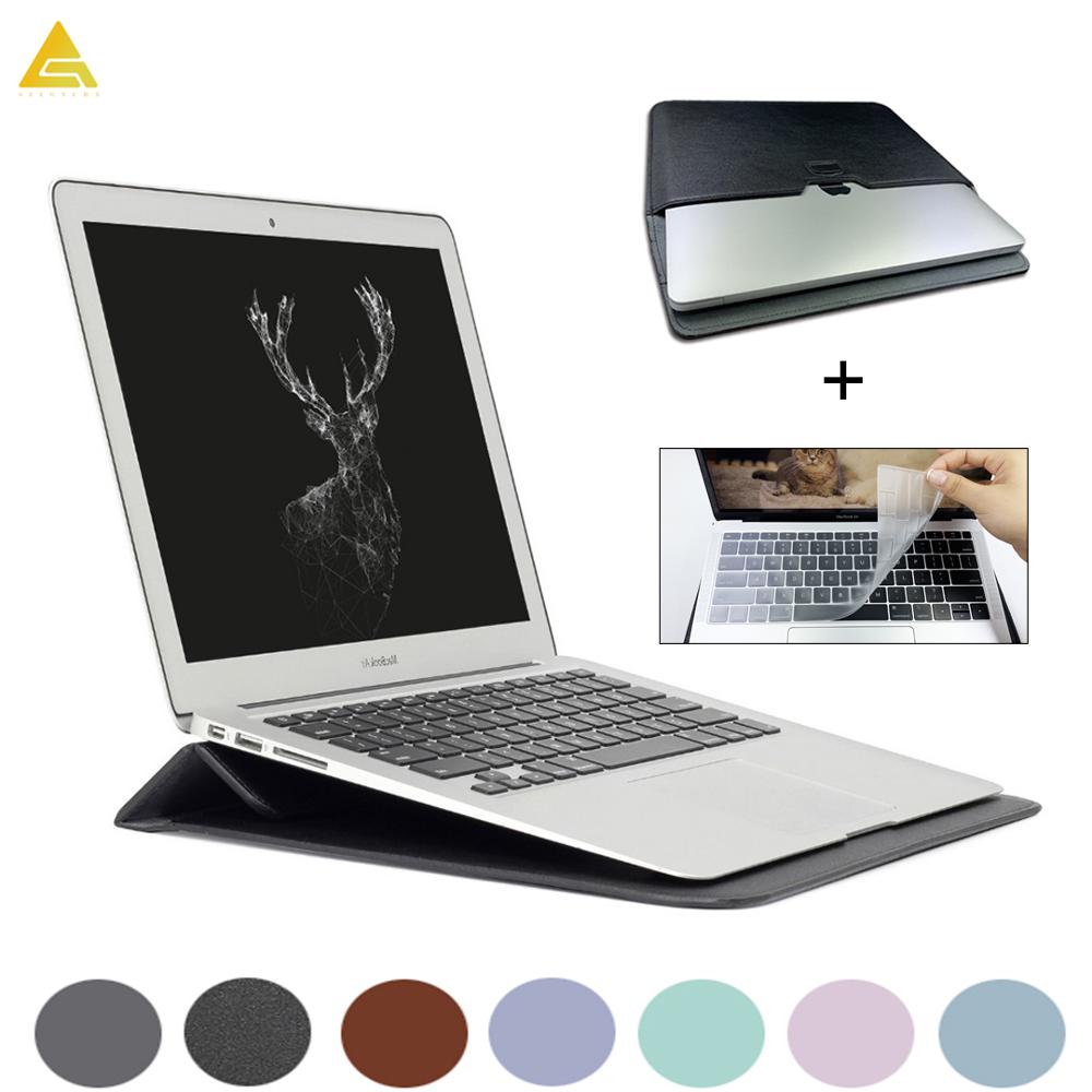 For Macbook Air 11 13 Pro 15 Retina PU Leather Laptop Sleeve Bag Case Cover 