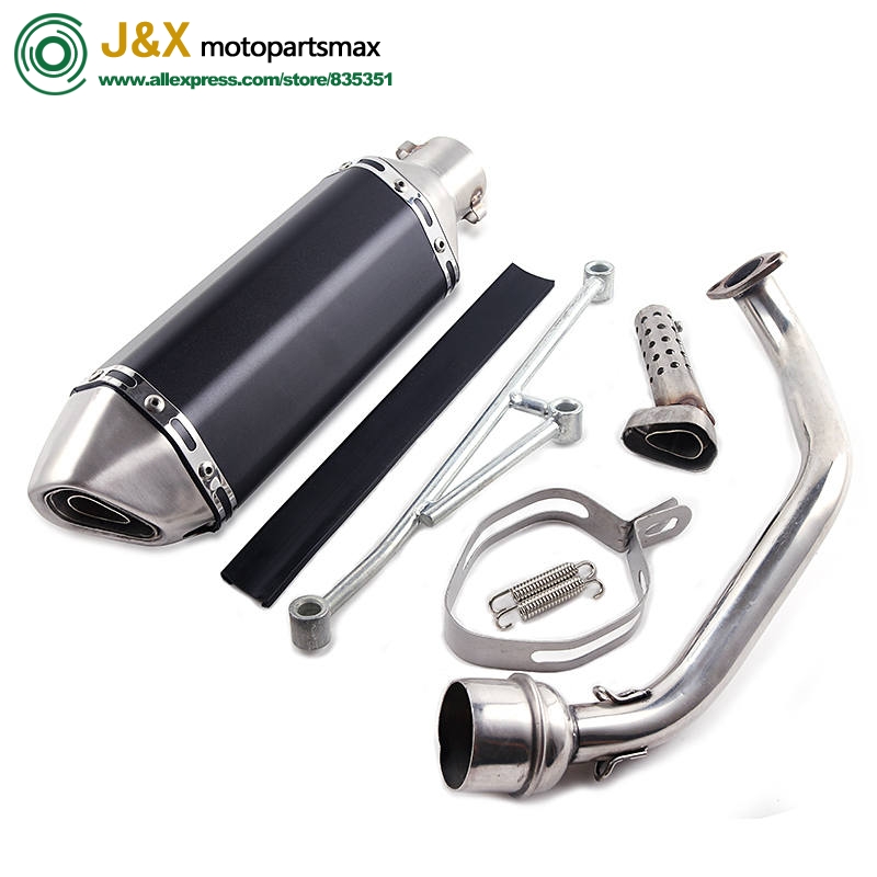 Stainless Steel Performance Exhaust System GY6 50cc QMB139 Chinese Scooter SP 