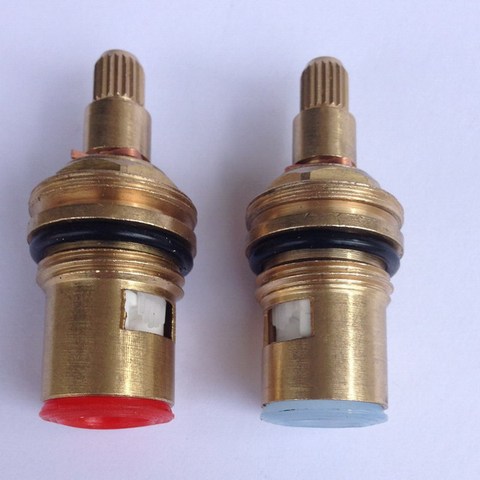 2 PCS 18mm Brass Replacement Ceramic Disc Tap Valves Cartridges innards Hot Cold SPARES Kitchen Basin Bathroom Accessory aba501 ► Photo 1/6