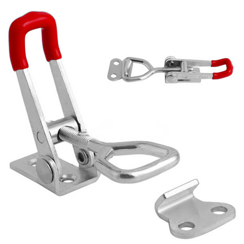 Tool Box Case Metal Toggle Latch Catch Clasp Length Silver+Red Low Price 10 x 2.7 x 2cm ► Photo 1/1