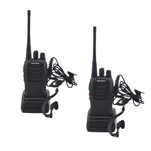 2pcs/lot BAOFENG BF-888S Walkie talkie UHF Two way radio baofeng 888s UHF 400-470MHz 16CH Portable Transceiver with Earpiece ► Photo 1/6