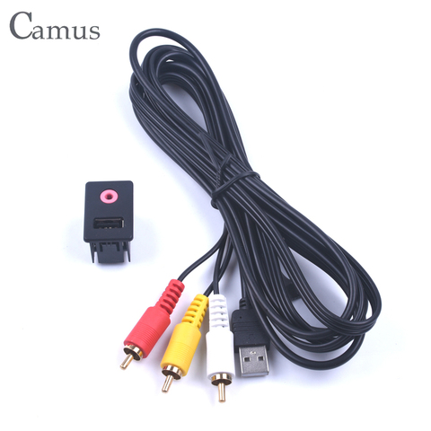 3 RCA Car AUX USB Adapter Suitable for Toyota Volk-swagen modified ► Photo 1/4