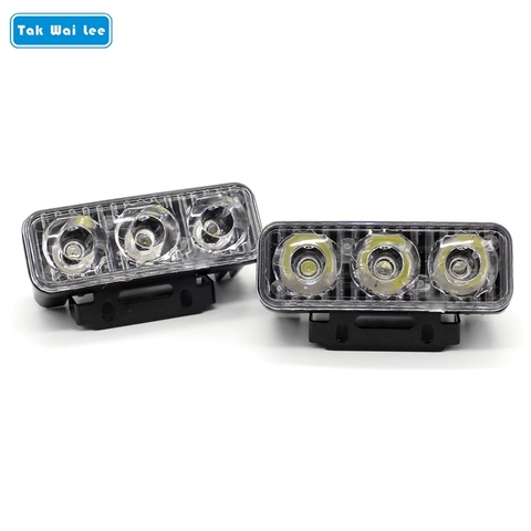 Tak Wai Lee 2Pcs/Set LED DRL Daytime Running Lights Work Lamp Car Styling Source Waterproof Parking Day Light For 4WD 4X4 SUV ► Photo 1/6