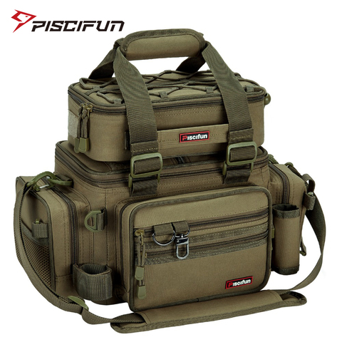 Piscifun Large Capacity Fishing Bag Portable Multifunctional Tackle Box Bag Multipurpose Outdoor Hiking Camping Bolsa De Pesca ► Photo 1/6