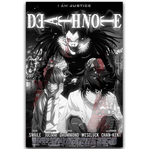 Death Note Poster Popular Classic Anime L and Night God Home Decor Poster 30x45cm 60x90cm Print Wall Decor ► Photo 1/1