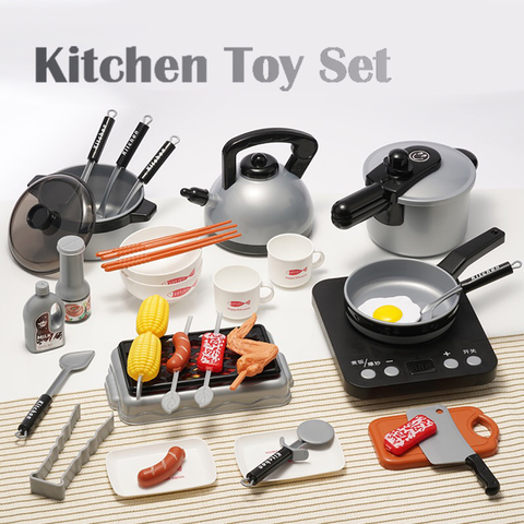 13Pcs Kitchen Toy Set Children's Kitchen Cookware Tableware
