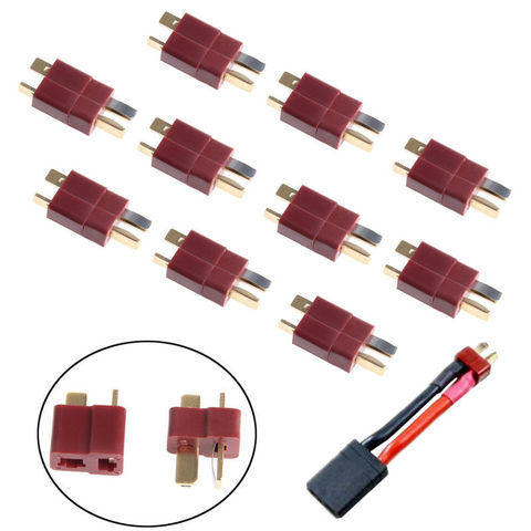 10 Pairs T Plug Male & Female Deans Connectors Style For RC LiPo Battery New ► Photo 1/6