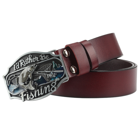 Fishing belt buckle men leisure Genuine belt ► Photo 1/6