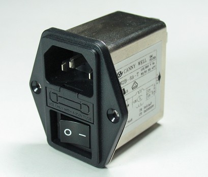 1pcs power socket insured CANNY WELL EMI power filter CW2B-6A-T AC110V-250V 10A ► Photo 1/2