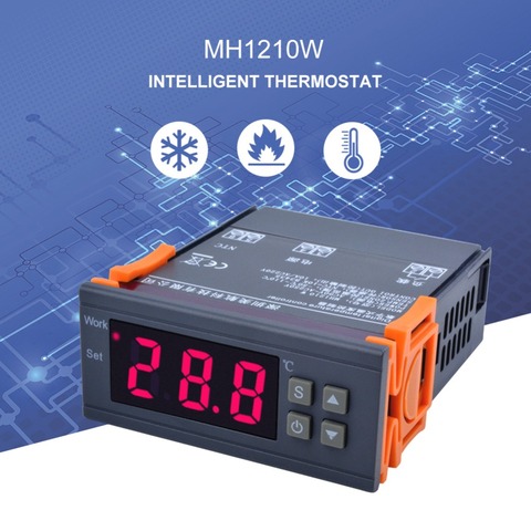 MH1210W Digital Temperature Controller AC90-250V 10A 220V Thermostat Regulator with Sensor -50~110C Heating Cooling Control ► Photo 1/1