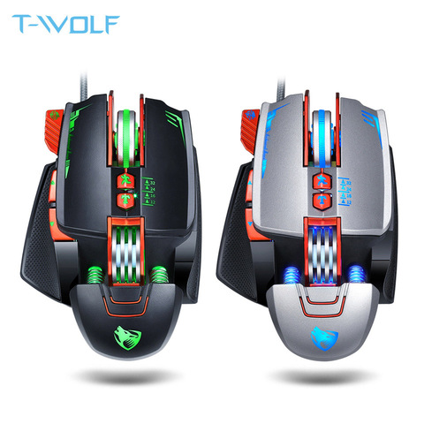 NEW V9 USB Wired Programmable Gaming Mouse 3200DPI Adjustable Backlight 8 Custom Button Mechanical Gaming Mice for Pro Gamer/LOL ► Photo 1/6
