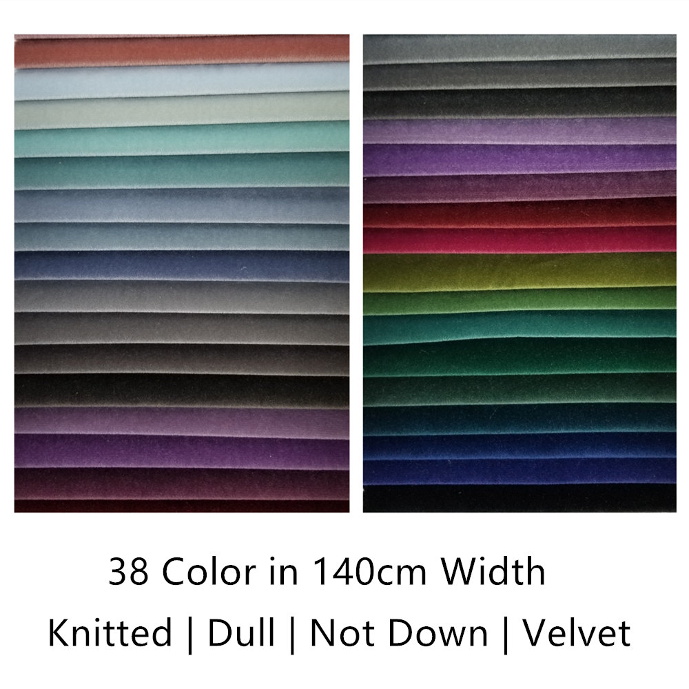 ESSIE HOME 280cm Cotton Velvet Fabric Velour Fabric Pleuche Fabric Table  Cloth Upholstery Curtain Fabric Tender Pastel Color