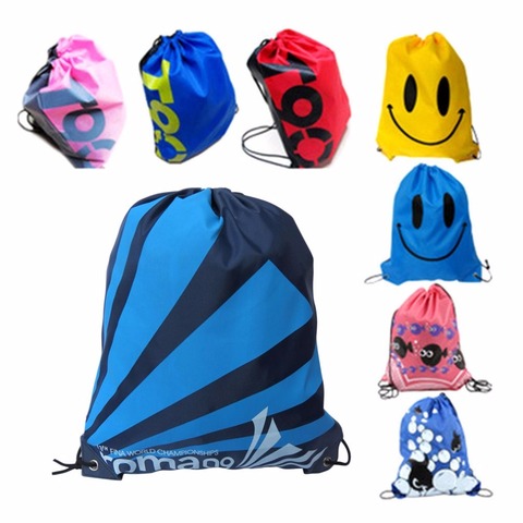 Double Layer Drawstring Gym Waterproof Backpacks Swimming Sports Beach Bag Travel Portable Fold Mini Shoulder Bags ► Photo 1/5