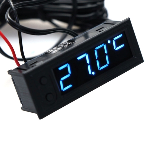 DIY Multifunction High-precision clock  Car Temperature Battery Voltage Monitor Voltmeter DC 12V ► Photo 1/6