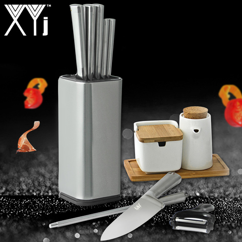 XYj Stainless Steel Kitchen Knife Stand Tool Holder Multifunctional Tool Holder 8