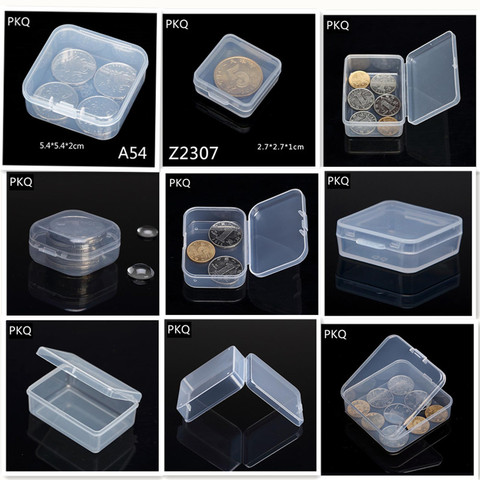 20pcs Small Storage Cases Transparent Plastic Containers Storage