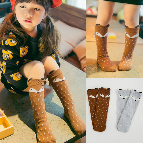 Free Shipping Baby Girls leg warmer Fox Cotton Cute Little Character Knee Socks Kid Clothing unisex Toddler Boot Socks Cartoon ► Photo 1/6