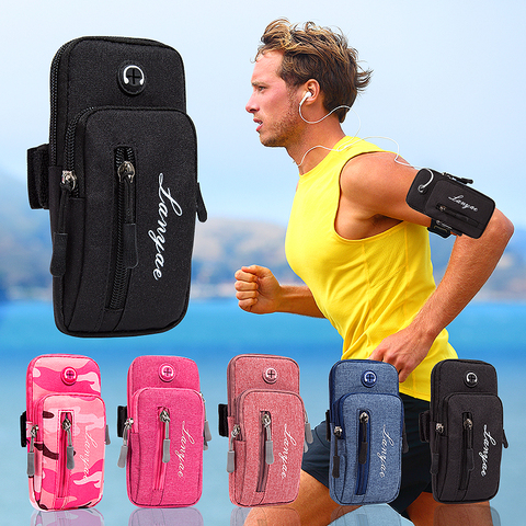 Simple Style Running Men Women Arm Bags for Phone Money Keys Outdoor Sports Arm Package Bag with Headset Hole ► Photo 1/6