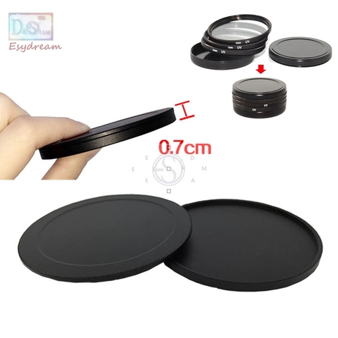 40.5 43 46 49 52 55 58 62 67 72 77 82 mm Protective Metal Case Cap Protector for Canon Nikon Lens Filter 55mm 58mm 77mm 82mm ► Photo 1/4