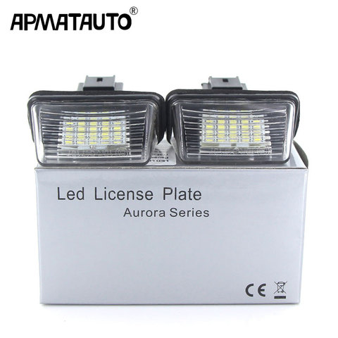 Apmatauto 2Pcs LED 18SMD License Number Plate Lights Lamp For Citroen C3 C4 C5 Berlingo Saxo Xsara Picasso ► Photo 1/6