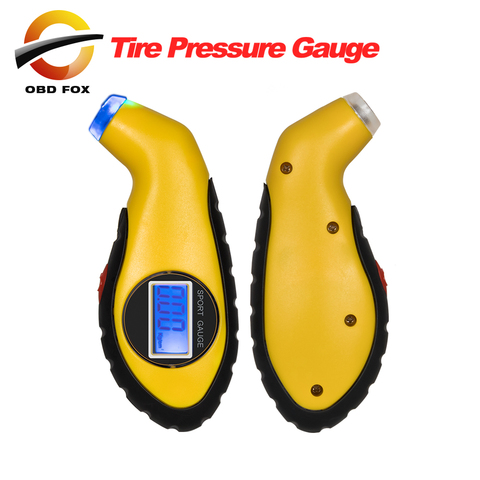 Car Air Digital Tire Pressure Gauge Electronic Manometer Tyre Vacuum Motorcycle Pressure Diagnostic Tools LCD Car Accessories ► Photo 1/6