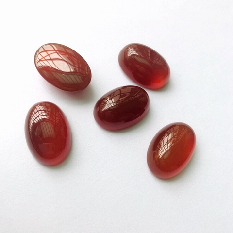 High quality Natural Red agat e Carnelian 15x20x7.5mm gem stone cabochon fit stone ring pendants necklace DIY 5pcs/lot ► Photo 1/6