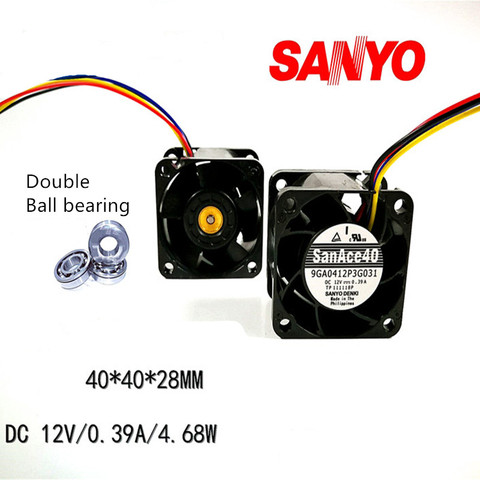 New San Ace 9GA0412P3G031 40mm  4cm server fan 4028 40*40*28mm 12V 0.39A Server case cooling fan pwm 28000RPM ► Photo 1/2