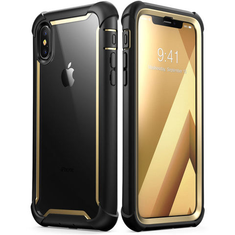 For iphone X Xs Case 5.8 inch Original i-Blason Ares Series Full-Body Rugged Clear Bumper Case with Built-in Screen Protector ► Photo 1/6