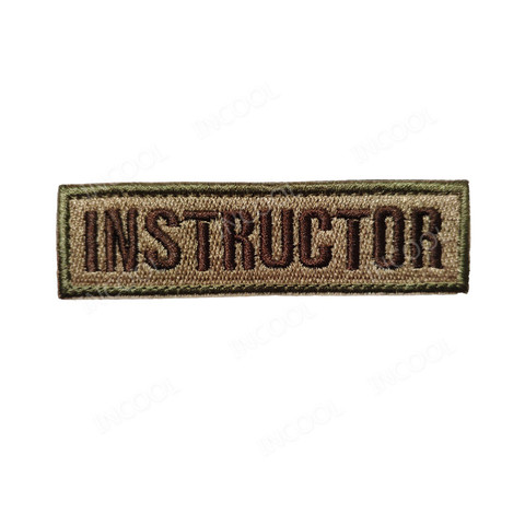 INSTRUCTOR Embroidery Patch Tactical Military Decorative Patches Combat Appliques Hook Loop Emblem Embroidered Badges ► Photo 1/4