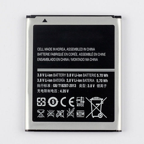 Dinto 1500mAh EB425161LU Replacement Phone Battery for Samsung GT-S7562L S7560 S7566 S7568 S7572 S7580 S7582 i8160 i8190 T59 ► Photo 1/2
