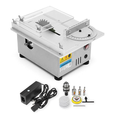 Multifunctional Mini Table Saw Handmade Woodworking Bench Lathe Electric Polisher Grinder DIY Model Cutting Saw Drill Chuck ► Photo 1/6