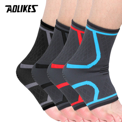 AOLIKES 1PCS Sports Ankle Compression Pad Women Gym Fitness Nylon Elastic Support Foot Straps Protector Football Ankle Brace ► Photo 1/6