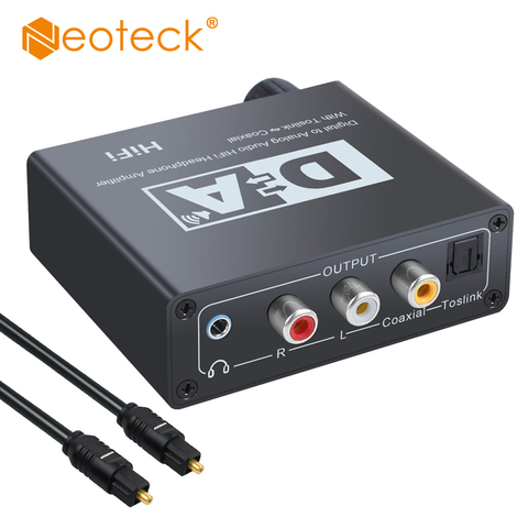 Neoteck DAC Digtial To Analog Audio Converter Adapter Coaxial Or Toslink Digital Audio Signals To Analog L/R 3.5mm For HDTV PS3 ► Photo 1/1