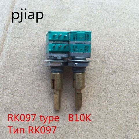 2pcs/lot ALPS switch Dual-axis dual precision potentiometer RK097 B10K amplifier car audio navigation volume ► Photo 1/1