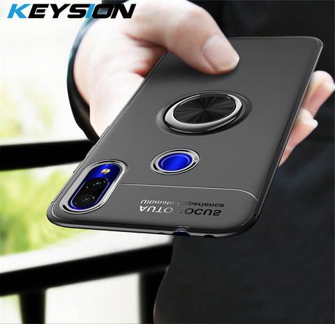 KEYSION Phone Case for Samsung Galaxy A70 A50 A30 A40 A20 A10 A60 Magnetic Ring Silicone Cover for Samsung A70s 50s 30s 20s A10s ► Photo 1/6