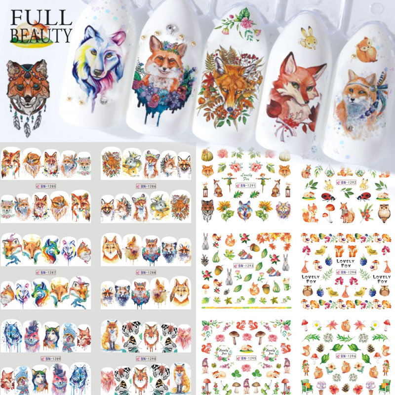 12pcs Water Decals Nail Tattoo Fox Lovely Animal Cartoon Full Sticker Wraps  Nails Owl Scarecrow Manicure Design CHBN1285-1296 - Price history & Review  | AliExpress Seller - Full Beauty Official Store 