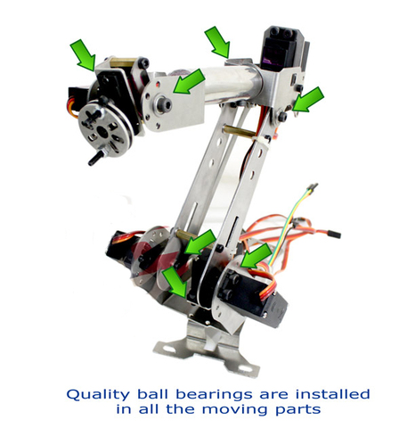 6DOF robotic Arm stainless steel 6 Axis Clamp Rotating Mechanical for Arduino Raspberry ► Photo 1/1