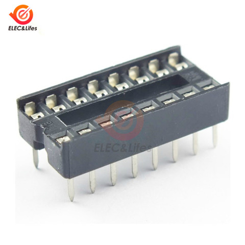 10PCS 16Pins 16 Pin 16P DIP IC Chip Sockets Adapter Connector Solder Type Socket 100% Original DIY ► Photo 1/2