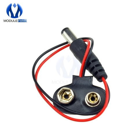 5PCS Experimental 9V Battery Snap Power Cable to DC 9V Clip Male Line Battery Adapter For Arduino Uno R3 DIY Jack Connector ► Photo 1/6