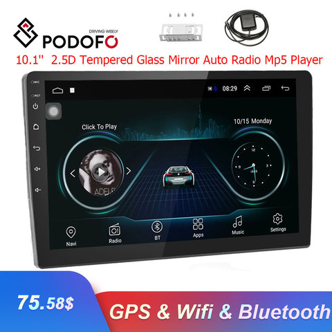 Podofo 2din Android Car Radio Multimedia Player 9