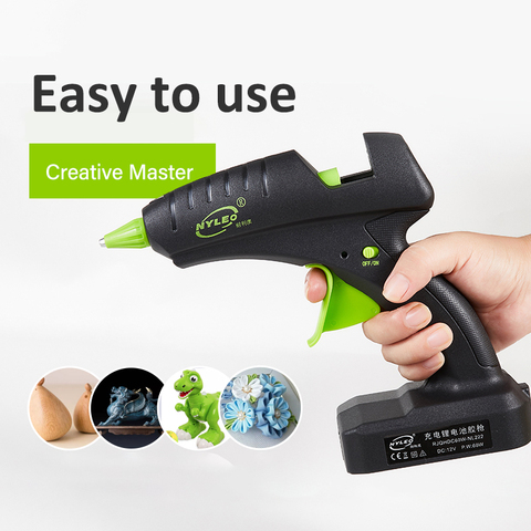 60W 12V Cordless Hot Glue Gun Rechargeable Electric Heating Tool with lithium Battery 2000mAh for DIY Arts Craft 11mm Glue Stick ► Photo 1/5