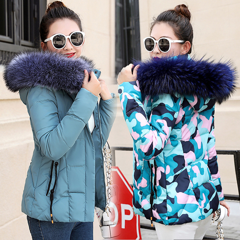 Winter Jacket Women Parkas for Coat Fashion Female Down Jacket With a Hood Large Faux Fur Collar Coat 2022 Autumn high quality ► Photo 1/6