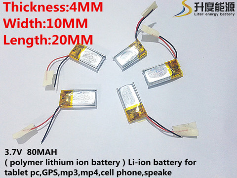 3.7V 401020 401120 401121 041120 4 Bluetooth headset battery thick width 11 length 21 ► Photo 1/2