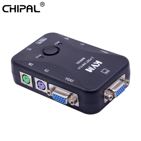 CHIPAL 2 Port PS/2 KVM Switch Switcher 1920*1440 VGA SVGA Switch Splitter Box Controller for Keyboard Mouse Monitor Adapter ► Photo 1/6