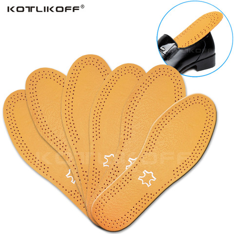 KOTLIKOFF  Ultra Thin Breathable Deodorant Leather Insoles 3mm Latex Instantly Absorb Sweat Inner Soles Shoes leather Insole Pad ► Photo 1/6