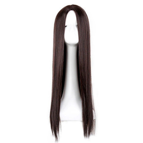 Synthetic Brown Wig Fei-Show Heat Resistant Fiber Middle Part Line Long Straight 26 Inches Hair Costume Cosplay Blonde Hairpiece ► Photo 1/6